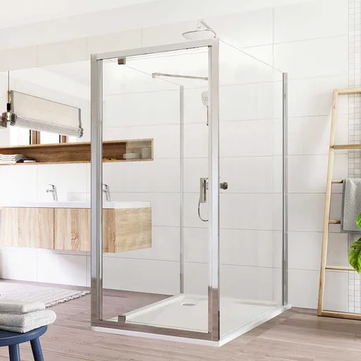 Mereo Sprchovací kút Lima, obdĺžnik do priestoru U, pivotový, 80x100x80 cm, chróm ALU, sklo Číre CK87853K