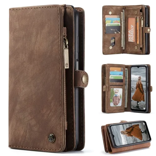 WALLET Ochranný kryt s peňaženkou 2v1 pre Samsung Galaxy A12 / M12 hnedý