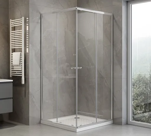 AQUALINE - AGGA štvorcová sprchová zástena 800x800, číre sklo HLF808Y