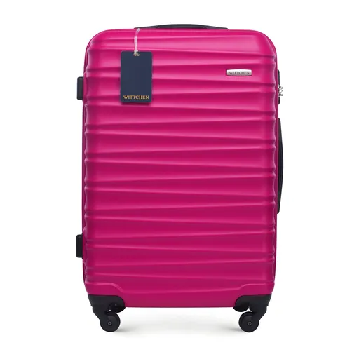 Stredný kufor a preukaz totožnosti z ABS s logom WITTCHEN, ružový 56-3A-312-34Z6