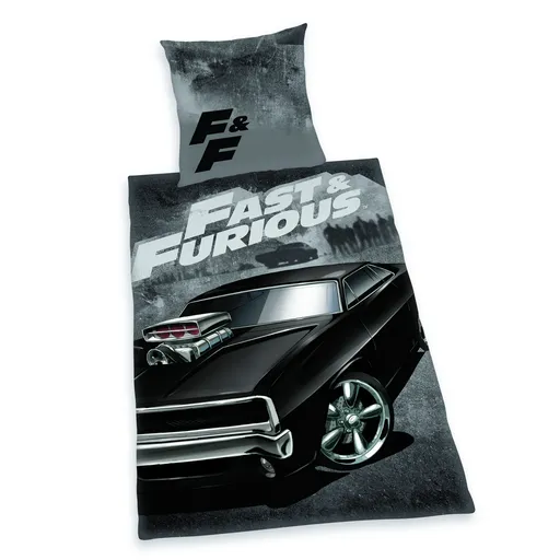 Herding Bavlnené obliečky Fast and Furious, 135 x 200 cm, 80 x 80 cm
