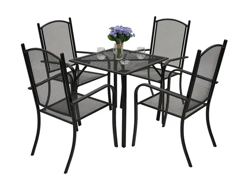 DEOKORK Záhradná kovová zostava NANCY MINI 1+4