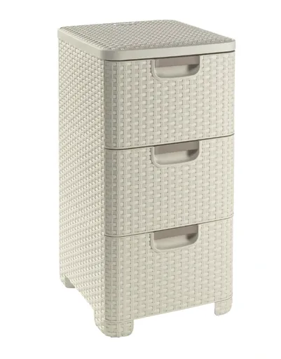 CURVER Zásuvkový regál STYLE 3x14L | béžová