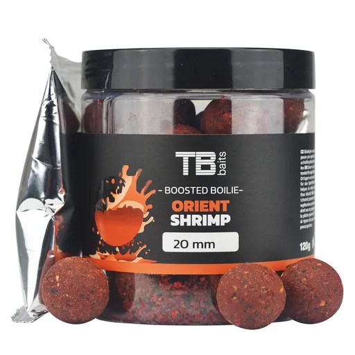 Tb baits boosterované boilie orient shrimp 120 g - 20 mm