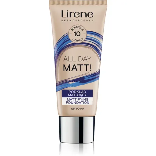 Lirene Nature Matte zmatňujúci fluidný make-up pre dlhotrvajúci efekt odtieň 10 Porcelain 30 ml