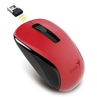 Genius Myš NX-7005 31030017403, 1200DPI, 2.4 [GHz], optická, 3tl., bezdrátová USB, červená, AA