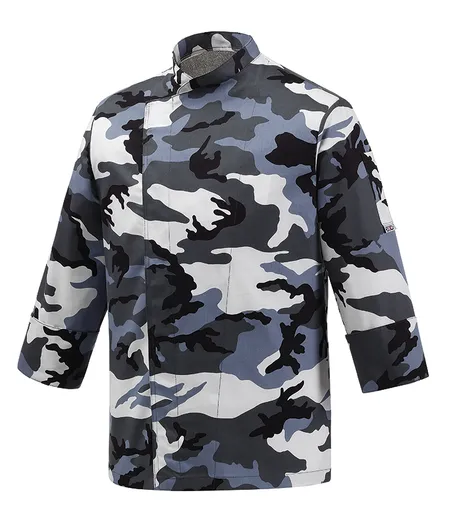 EGOCHEF Kuchársky rondon EGOchef Maskáč 100 % bavlna - dlhý rukáv  XL