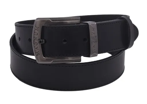 Pánsky kožený opasok 740-40-88 čierny šitý pracka Magnum