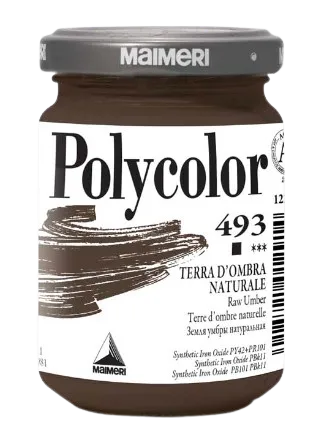 MAIMERI POLYCOLOR - Jemné vinylové farby 493 - raw umber, 140 ml