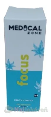 MEDICAL Zone FOCUS full spectrum v spreji s CBD+CBG 10 ml