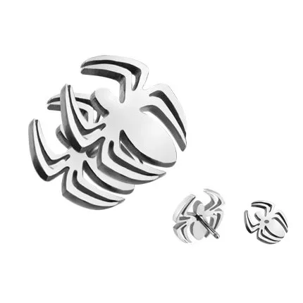 Fake plug do ucha z ocele - forma pavúka