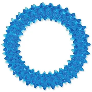 DOG FANTASY hračka krúžok vrúbkovaný modrý 7 cm (8595091781232)