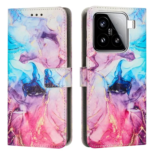 ART MARBLE Peňaženkový kryt pre Xiaomi 15 PINK PURPLE