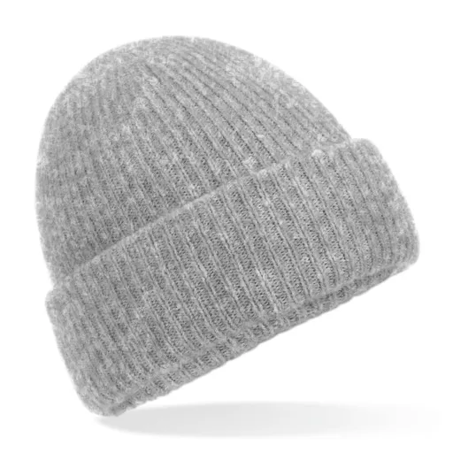 Beechfield Pohodlná pletená zimná čiapka - Šedý melír