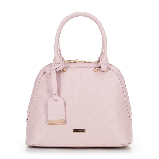 Dámska aktovka z imitácie kože, lichobežníková, ružová 100-4Y-222-P