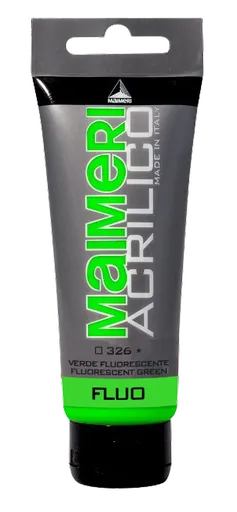 MAIMERI ACRILICO - Akrylové farby 326 - fluorescent green, 0,075 L