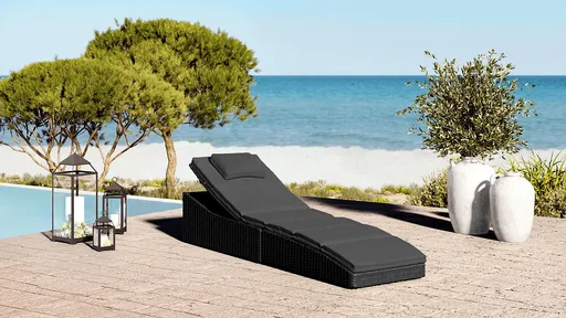 DEOKORK Ratanové ležadlo skladacie BOLOGNA vr. polstru