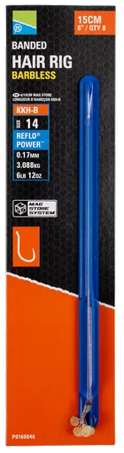 Preston innovations náväzec kkh-b banded hair rig 15 cm 8 ks - veľkosť háčika 14