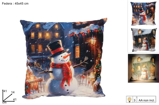 MAKRO - Vankúš vianočný snehuliak rôzne druhy