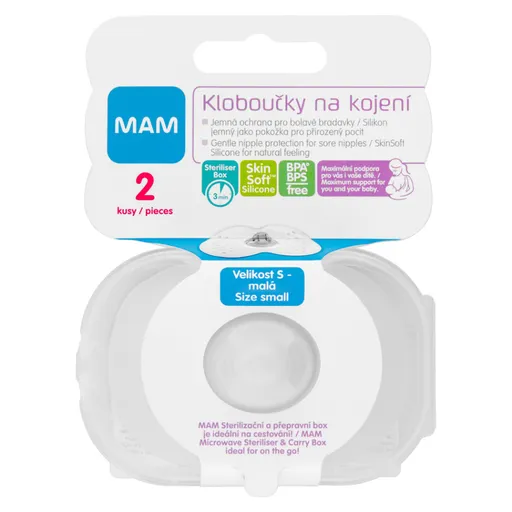 MAM Prsné klobúčiky veľkosť S 2 kusy