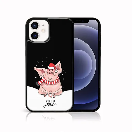 MY ART Obal s vianočným dizajnom Apple iPhone 12 mini LET IT SNOW (075)