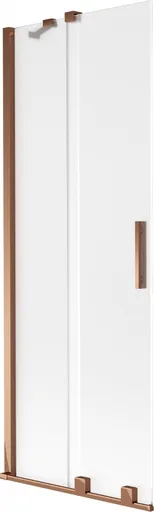 MEXEN/S - Velar dvojkrídlová posuvná vaňová zástena 75 x 150, dekor, ružové zlato 896-075-000-31-60