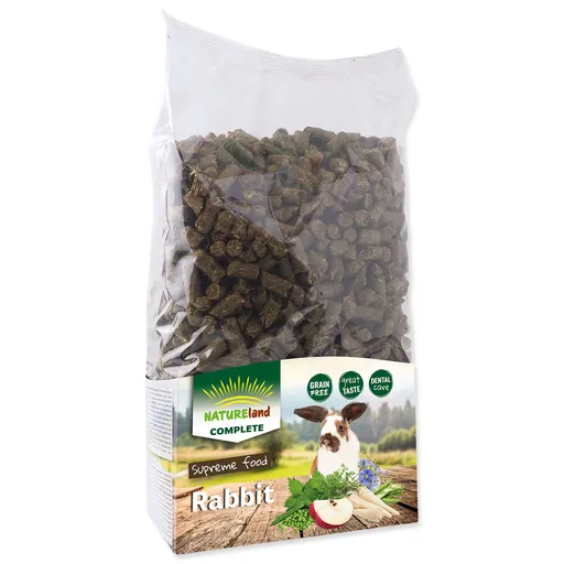 Nature Land Krmivo Complete pre králiky a zakrpatené králiky MONO 1,7 kg