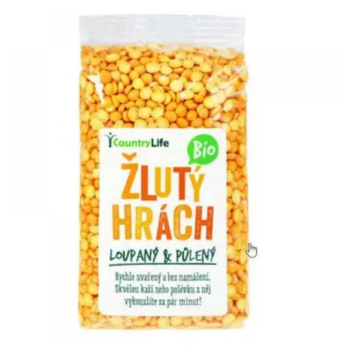 COUNTRY LIFE Hrach žltý polený BIO 500 g