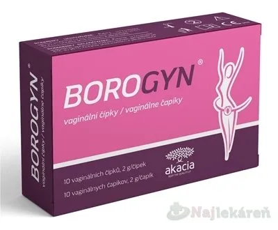 Borogyn Vaginálne čapíky 10 x 2 g