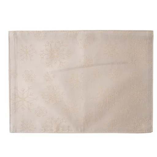 Vianočné Prestieranie vodeodolné Vločky zlatá, 32 x 45 cm