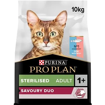 Pro Plan cat Sterilised savoury duo s treskou a pstruhom 10 kg (7613036732697)