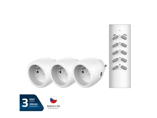 Zásuvky bezdrôtové GETI RCS312 3+1