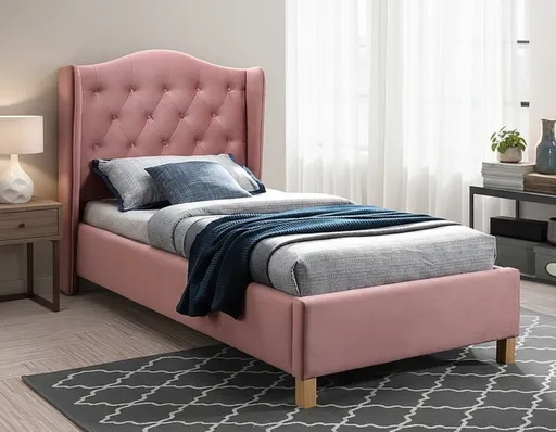 Signal Posteľ ASPEN Velvet  | ružová 90 x 200 cm