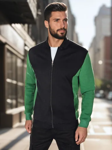 Pánska mikina so zipsom pri golieri, čierna Dstreet BX5908