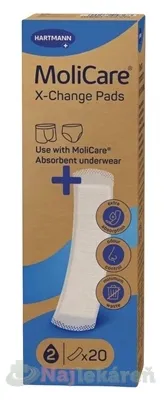 MoliCare X-Change Pads vymeniteľné inkontinenčné vložky 1 x 20 ks