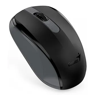 Genius Myš NX-8008S 31030028400, 1200DPI, 2.4 [GHz], optická, 3tl., bezdrátová USB, černá-šedá, 1 ks AA