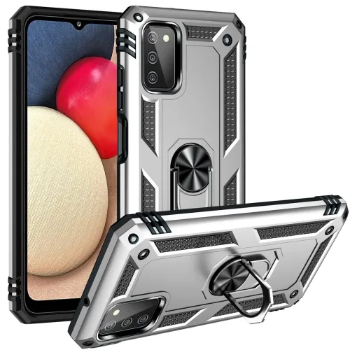 RING Ochranný obal pre Samsung Galaxy A03s strieborný