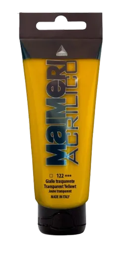 MAIMERI ACRILICO - Akrylové farby 122 - transparent yellow, 0,2 L