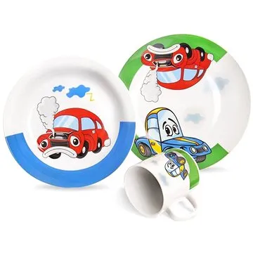 Sada jedálnská porc. detská AUTO 3 ks (112351)