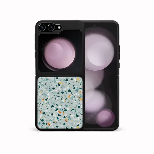 MY ART Ochranný kryt pre Samsung Galaxy Z Flip7 FE 5G / Flip6 5G BLUE TERRAZZO (164)