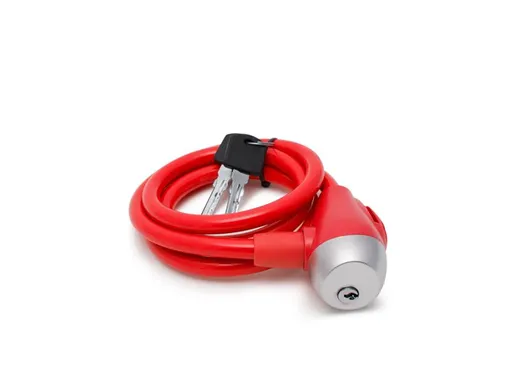 Zámok na bicykel WHEEL ZONE 57077RD červený