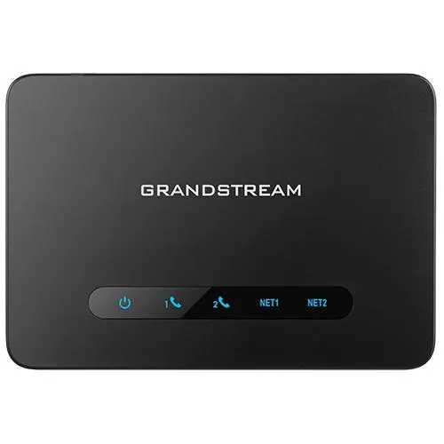Grandstream HT812 (ATA), 2x FXS, 2 SIP účty, 1x Gbit LAN, NAT router, 3-cestná konf., auto-provis.