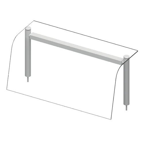 Nadstavba so sklenenou policou – LED osvetlenie – 2x GN1/1