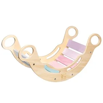 Montessori dúhová hojdačka 5 in 1 – lakovaná, dúhové dosky (8594200340032)