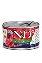 N&D DOG QUINOA Weight Mnmgmt Lamb & Brocolli Mini 140g 1 + 1 Zadarmo