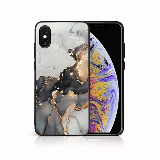 MY ART Ochranný kryt pre Apple iPhone X / XS GREY MARBLE (140)