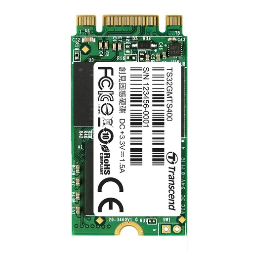 TRANSCEND MTS400S 32 GB SSD disk M.2, 2242 SATA III 6 Gb/s (MLC), 280 MB/s R, 50 MB/s W
