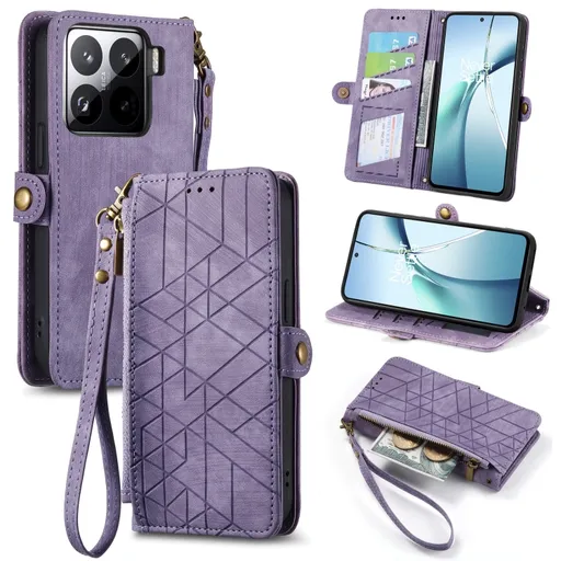 GEOM Peňaženkové puzdro pre Xiaomi 15 fialové