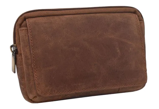 Kožené puzdro na opasok tmavý tan hunter 250899