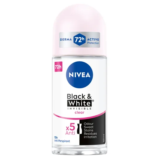 NIVEA Guľôčkový antiperspirant Invisible for Black & White Pure 50 ml
